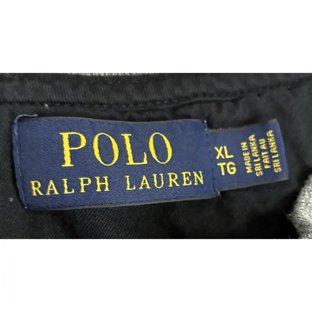 Polo Ralph Lauren Henley Sweatshirt Mens XL Gray Long Sleeve Pullover